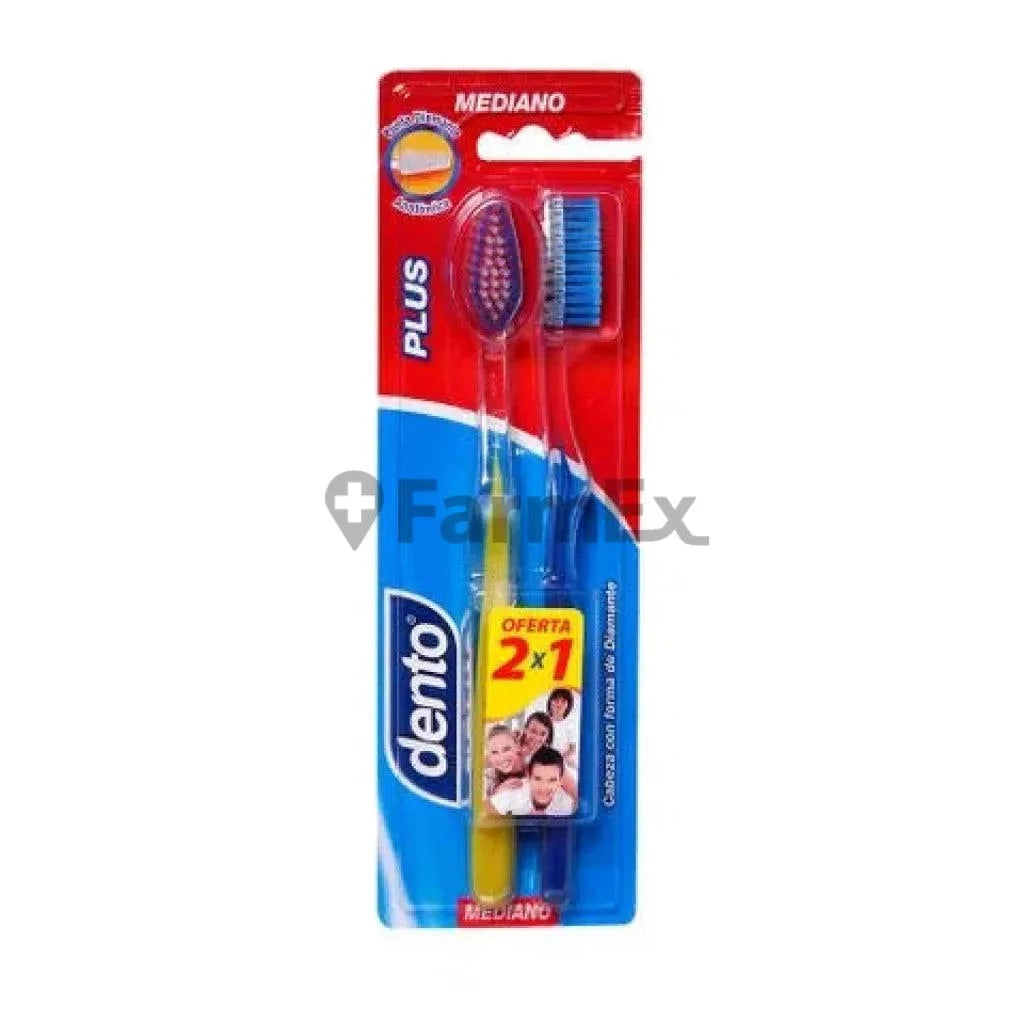 Cepillos Dentales "Mediano Plus" x 2 unidades Dento
